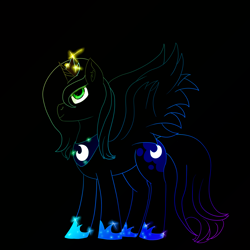 Size: 2000x2000 | Tagged: safe, artist:lazerblues, princess luna, alicorn, pony, female, horn, mare, s1 luna, solo