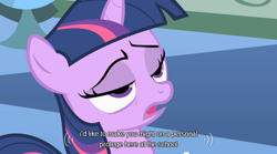 Size: 640x355 | Tagged: safe, derpibooru import, screencap, twilight sparkle, the cutie mark chronicles, drunk, drunk twilight, filly, youtube caption