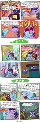 Size: 700x2128 | Tagged: safe, artist:foudubulbe, a.k. yearling, applejack, daring do, pinkie pie, princess cadance, rainbow dash, shining armor, spike, twilight sparkle, twilight sparkle (alicorn), alicorn, dragon, earth pony, pegasus, pony, unicorn, book, comic, female, implied twidash, mare, typewriter