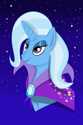 Size: 4000x6000 | Tagged: safe, artist:wilshirewolf, derpibooru import, trixie, pony, unicorn, absurd resolution, bedroom eyes, portrait, smiling, solo