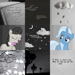 Size: 540x540 | Tagged: artist needed, safe, derpibooru import, octavia melody, trixie, earth pony, pony, unicorn, crescent moon, female, lesbian, meteor, moon, shipping, trixtavia