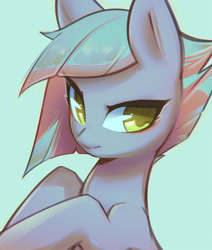 Size: 1019x1202 | Tagged: safe, artist:mirroredsea, limestone pie, earth pony, pony, female, looking at you, mare, simple background, solo