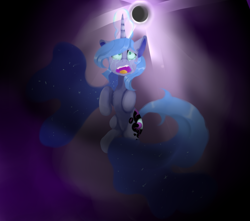 Size: 2600x2300 | Tagged: safe, artist:mew-vocaloid, princess luna, alicorn, pony, crepuscular rays, crying, eclipse, moon, s1 luna, solo, transformation