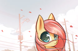 Size: 1802x1185 | Tagged: safe, artist:mirroredsea, fluttershy, pegasus, pony, female, looking at you, mare, solo