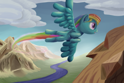 Size: 3072x2048 | Tagged: safe, artist:khyperia, rainbow dash, pegasus, pony, blue mane, female, high res, mare, multicolored mane