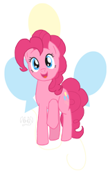 Size: 1280x2008 | Tagged: dead source, safe, artist:diigii-doll, pinkie pie, earth pony, pony, balloon, female, looking at you, mare, solo