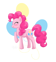 Size: 2000x2200 | Tagged: safe, artist:diigii-doll, pinkie pie, earth pony, pony, female, high res, mare, pink coat, pink mane, solo