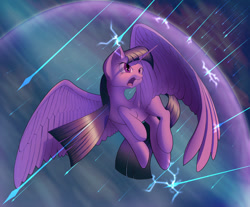 Size: 1024x846 | Tagged: safe, artist:stratodraw, twilight sparkle, twilight sparkle (alicorn), alicorn, pony, female, mare, missing cutie mark, shield, solo