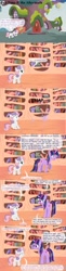 Size: 2500x10208 | Tagged: safe, artist:birdco, derpibooru import, sweetie belle, twilight sparkle, blackmail, comic, golden oaks library, library, teleportation, wet, wet mane