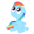 Size: 718x720 | Tagged: safe, artist:luridchronomancer, rainbow dash, pegasus, pony, filly, filly rainbow dash, solo, younger