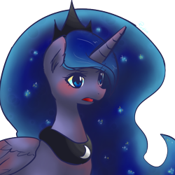 Size: 600x600 | Tagged: safe, artist:phyllismi, princess luna, alicorn, pony, simple background, solo, white background