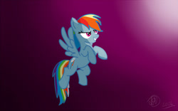 Size: 900x562 | Tagged: safe, artist:thejayowl, rainbow dash, pegasus, pony, flying, gradient background, solo