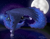 Size: 2560x2004 | Tagged: safe, artist:freiast, princess luna, alicorn, pony, flying, moon, night, ripple, solo, water