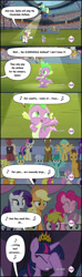 Size: 648x2188 | Tagged: safe, artist:kturtle, shining armor, spike, twilight sparkle, twilight sparkle (alicorn), alicorn, dragon, pony, unicorn, equestria games (episode), comic, equestria games, female, mare, ren and stimpy