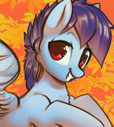 Size: 3137x3502 | Tagged: safe, artist:mirroredsea, oc, oc only, pegasus, pony, grin, male, smiling, solo, stallion