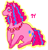 Size: 488x508 | Tagged: source needed, safe, artist:seniorpony, pinkie pie, earth pony, pony, alternate hairstyle, candy, candy necklace, food, jewelry, necklace, pi, solo