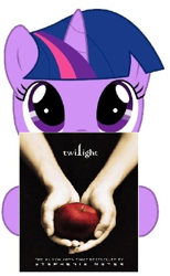 Size: 250x407 | Tagged: safe, derpibooru import, twilight sparkle, book, filly, meme, twilight (series)