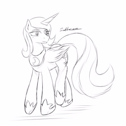 Size: 5000x5000 | Tagged: safe, artist:smolder, princess luna, alicorn, pony, absurd resolution, explicit source, female, s1 luna, sketch, solo