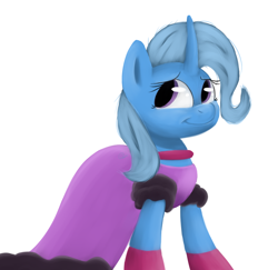 Size: 1000x973 | Tagged: safe, artist:chibadeer, derpibooru import, trixie, pony, unicorn, clothes, dress, female, gravity falls, happy, mare, northwest mansion mystery, pacifica northwest, parody, smiling, solo