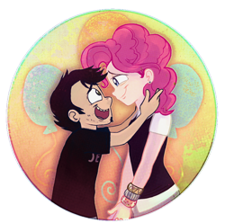 Size: 798x793 | Tagged: safe, artist:technaro, pinkie pie, human, crossover, crossover shipping, dan, dan pie, dan vs, female, humanized, male, pinkiedan, shipping, straight