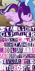 Size: 1344x2727 | Tagged: safe, derpibooru import, edit, edited screencap, screencap, starlight glimmer, trixie, pony, unicorn, road to friendship, bipedal, caption, cropped, expand dong, exploitable meme, image macro, meme, text