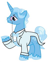 Size: 1920x2464 | Tagged: safe, derpibooru import, edit, fancypants, trixie, pony, unicorn, bowtie, fusion, male, monocle, palette swap, ponyar fusion, raised hoof, recolor, simple background, solo, stallion, transparent background, vector, vector edit