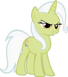 Size: 1920x2187 | Tagged: safe, derpibooru import, edit, granny smith, trixie, pony, unicorn, female, fusion, mare, palette swap, ponyar fusion, recolor, simple background, smiling, smirk, solo, transparent background, vector, vector edit