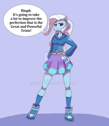 Size: 800x921 | Tagged: dead source, safe, artist:peribooty, derpibooru import, trixie, equestria girls, deviantart watermark, incentive drive, obtrusive watermark, solo, watermark