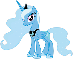 Size: 1920x1566 | Tagged: safe, derpibooru import, edit, princess luna, trixie, alicorn, pony, alicornified, ethereal mane, female, fusion, hoof shoes, mare, palette swap, peytral, ponyar fusion, race swap, recolor, simple background, solo, transparent background, trixiecorn, vector, vector edit