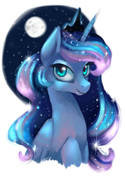 Size: 2368x3331 | Tagged: safe, artist:mapony240, princess luna, alicorn, pony, moon, portrait, solo