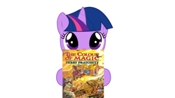 Size: 1706x960 | Tagged: safe, derpibooru import, twilight sparkle, book, discworld, filly, filly twilight sparkle, meme, the colour of magic