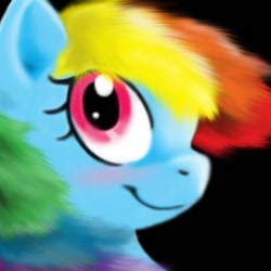 Size: 550x550 | Tagged: source needed, safe, artist:koolcatloveanimals, rainbow dash, pegasus, pony, bust, portrait, profile, solo