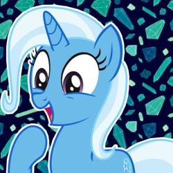 Size: 1280x1280 | Tagged: artist needed, safe, derpibooru import, trixie, pony, unicorn, cute, diatrixes, open mouth, solo