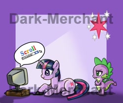 Size: 900x758 | Tagged: safe, artist:kuraidraws, derpibooru import, spike, twilight sparkle, dragon, pony, unicorn, female, mare