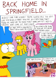 Size: 802x1100 | Tagged: safe, artist:kturtle, derpibooru import, pinkie pie, spike, twilight sparkle, dragon, earth pony, pony, bart simpson, comic, crossover, cute, lisa simpson, marge simpson, playstation, playstation portable, ponified, psp, the simpsons