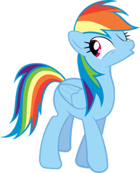 Size: 803x995 | Tagged: safe, rainbow dash, pegasus, pony, duckface, simple background, transparent background, vector, wink