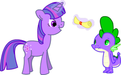 Size: 860x534 | Tagged: safe, artist:twitchy-tremor, derpibooru import, spike, twilight sparkle, dragon, letter