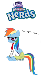 Size: 1197x2226 | Tagged: safe, artist:chibi95, rainbow dash, pegasus, pony, glasses, nerd, rainbow dork