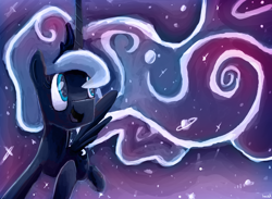 Size: 2600x1900 | Tagged: safe, artist:hackd, princess luna, alicorn, pony, solo, space, stars