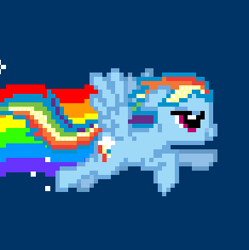 Size: 292x293 | Tagged: safe, artist:gif28, rainbow dash, pegasus, pony, animated, nyan cat, nyan dash