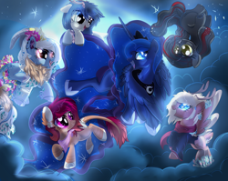 Size: 1024x817 | Tagged: safe, artist:eternal-nocturn, princess luna, oc, alicorn, pony, children of the night, commission