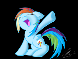 Size: 1400x1050 | Tagged: safe, artist:strangemoose, rainbow dash, pegasus, pony, solo