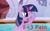 Size: 552x342 | Tagged: safe, derpibooru import, edit, edited screencap, screencap, twilight sparkle, green isn't your color, hot tub, pinkie pie swear, pinkie promise, solo