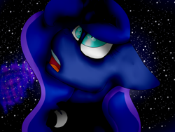 Size: 1024x768 | Tagged: safe, artist:hyperponylover, princess luna, alicorn, pony, female, horn, mare, simple background, solo