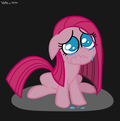 Size: 800x805 | Tagged: safe, artist:773her, pinkie pie, earth pony, pony, crying, female, mare, pink coat, pink mane, sad
