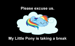 Size: 1920x1200 | Tagged: safe, artist:brickstarrunner, rainbow dash, pegasus, pony, cloud, screensaver, sleeping, sleepydash, text, vector, wallpaper