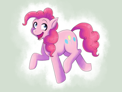 Size: 800x600 | Tagged: safe, artist:rosewhistle, pinkie pie, earth pony, pony, female, mare, open mouth, solo, walking