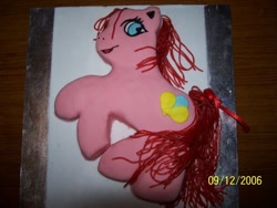 Size: 600x450 | Tagged: safe, artist:lynseyg2002, pinkie pie, g3, cake, irl, photo, work this time