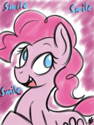 Size: 1500x2000 | Tagged: safe, artist:microgrid, pinkie pie, earth pony, pony, solo