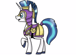 Size: 3510x2552 | Tagged: safe, artist:lrusu, shining armor, pony, unicorn, armor, horn, male, solo, stallion, white coat